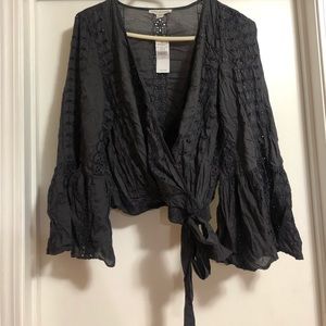 AEO Front Tie Blouse